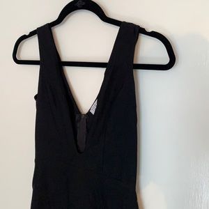 Toni Deep V Black Dress